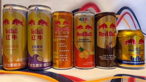 Red bull energy drink can - drink,