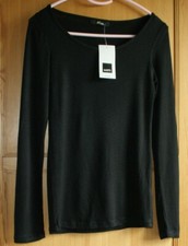 TEE SHIRT Femme Marque MIM - Couleur Noire - taille XS Manches longues col rond