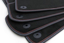 Tapis Sol Audi A4 S4 RS4 B6 B7 8E 2000 à 2007 Velours Noir 750g/m² Forme Origine