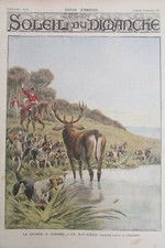 GRAVURE CHASSE A COURRE
