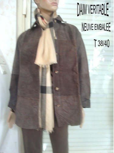 Veste daim véritable - veste,