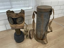 Masque À Gaz Français 1938 Avec Sa Boîte En Métal « 2eme Guerre Mondiale » 