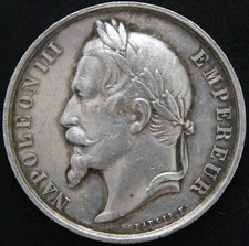 JETON NAPOLEON III MINISTERE DE L'INSTRUCTION PUBLIQUE ABEILLE ARGENT