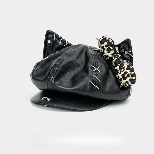Lady rivet bow octagon - octagon, hat