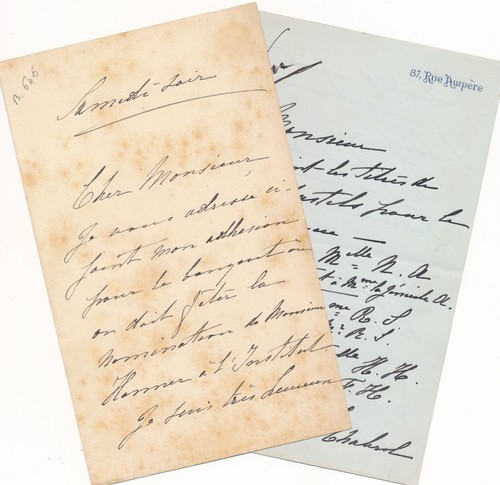 Peintre jules machard lettre - machard, 2