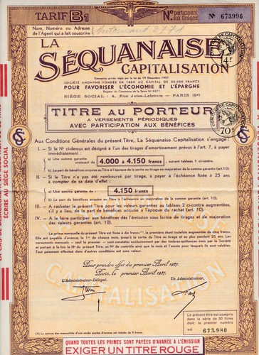 Action titre porteur - action,, au