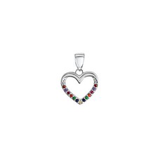 Pendentif collier coeur argent