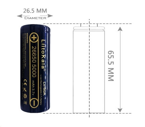 Batterie rechargeable 26x65 - rechargeable,