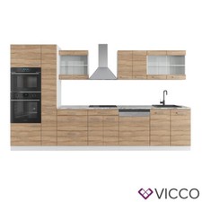 Bloc cuisine Kitchenette Cuisine intégrée R-Line 350 cm blanc sonoma Vicco