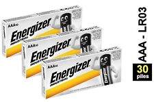 Pile AAA LR3 Energizer lot de 30 piles AAA LR03 alcaline 1.5V Pack Industrial