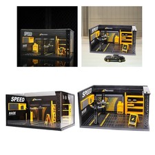 Garage de voiture Diorama 1/24, modèle de scène d'atelier de voiture modèle