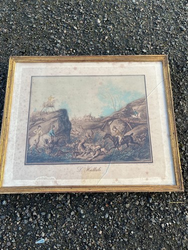 Gravure ancienne scène de - ancienne,