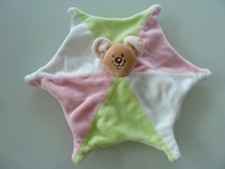*. DOUDOU PLAT ETOILE NOUNOURS SOURIS VERT BLANC ROSE MARRON GRELOT  ETAT NEUF*