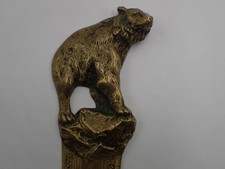 coupe papier ancien en bronze signé