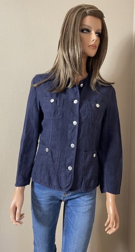 Veste marine 100 lin - marine, 100%
