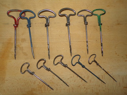Outil ancien lot vrilles - de, 11