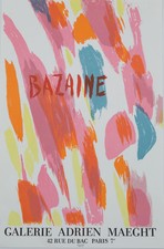 Jean René BAZAINE : Expo 1970 - Lithographie originale signée