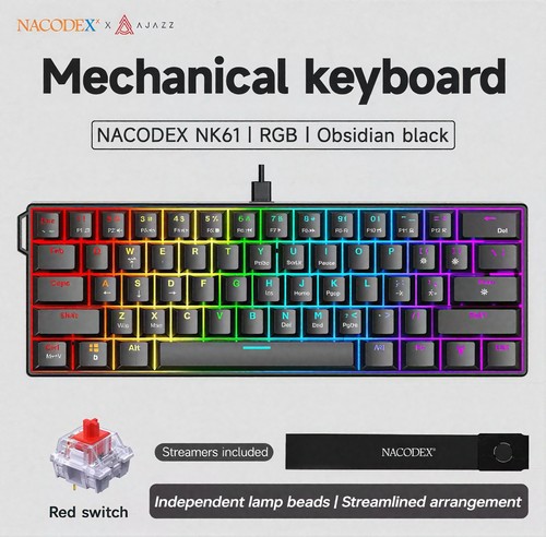 Clavier mécanique ajazz nk61 - clavier,