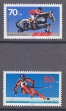 Germany 1978 MNH Mi 958/968 Sc B547-B548 Giant slalom & Steeplechase / Sport **