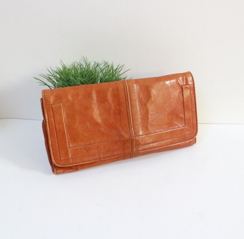 Pochette main cuir cognac - main,