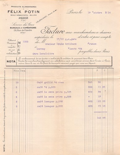 1914 produits alimentaires - 1914,