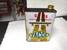Bidon huile ancien en tôle vide Yacco