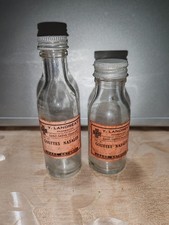 Lot De 2 Anciens Flacon Fiole