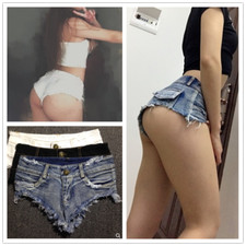 Jean femmes Mini Short court sexy taille basse déchiré vêtement de soirée Danse