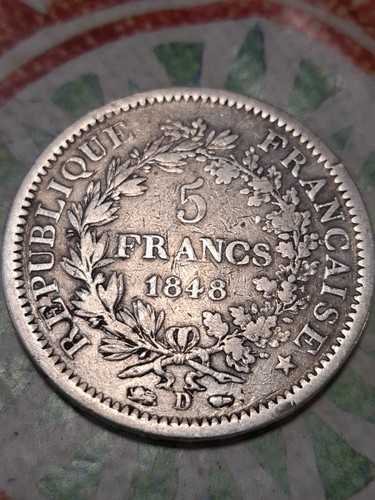 Rare francs hercule 1848 d - 5,