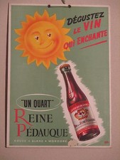 PLV CARTON VIN REINE PEDAUQUE SOLEIL BOUTEILLE