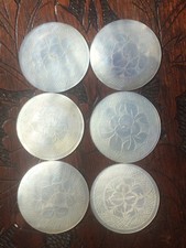 LOT 6 Jetons Anciens Nacre Gravée XIX è siècle  DIAMÈTRE  32 MM