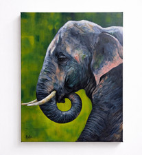 Peinture originale éléphant