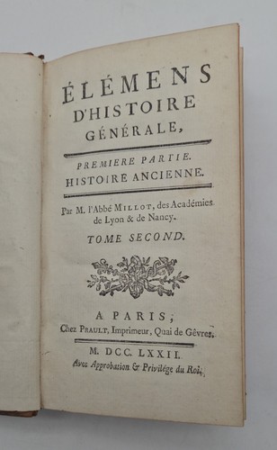 élémens histoire - Élémens, d'histoire