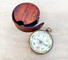 Ancienne boussole allemande en laiton pour carte de poche randonnée...