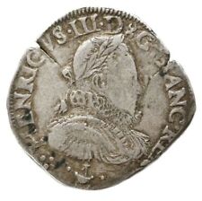 HENRI III, Teston au col fraisé 1575 Bordeaux (sans le titre de roi de Pologne)