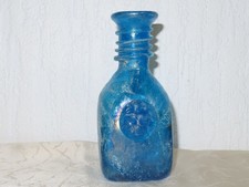 Vintage Retro Blue Glass Vase