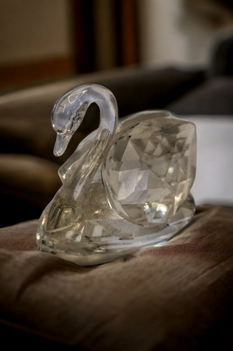 Figurine cygne cristal - en,