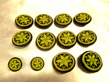 ACADEMIE FRANCAISE ANCIEN RARE LOT 12 BOUTONS BRODES ACADÉMICIEN BRODERIE ÉTOILE