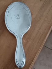 Miroir face à main "Art Déco" en métal argenté -années 20/30