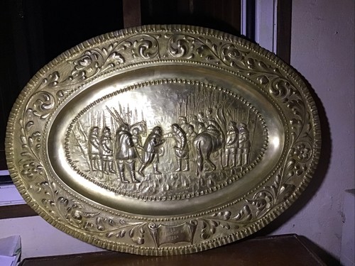 Grand plateau ovale cuivre - grand,
