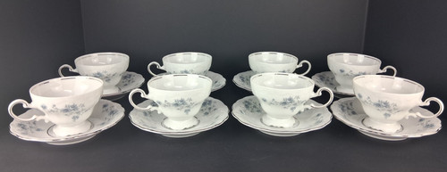 Footed cup saucer 8 sets - 8,