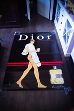 DIOR ✯ GRUAU B Large French Vintage Advertising Fashion Poster Original 1980's