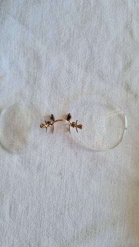 Ancienne lunette dore pince - lunette,