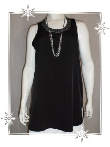 Haut tunique noire fluide - @,