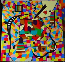 tableau acrylique sur toile Le papillon