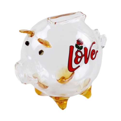 Figurine cochon verre - figurine, en
