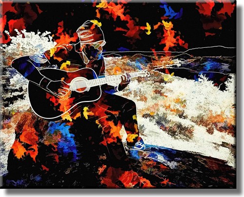 Abstract guitar player picture - guitar,