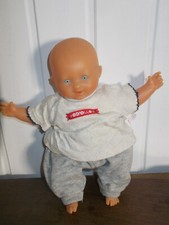 Vintage Poupée COROLLE  Bébé chauve 1995 28cm pantalon t-shirt