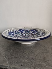 Grand Plat En Céramique De Tunisie. Artisanal