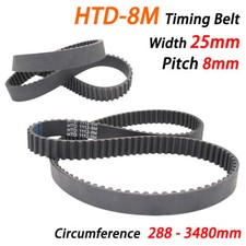 25mm Width HTD-8M Rubber